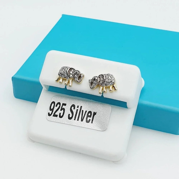 "14K Gold Plated 925 Sterling Silver CZ Beautiful Earrings for Women, 1USPAR4148 - Picture 4 of 11